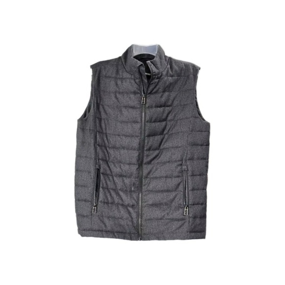 Murano Men's Vest Jacket Quilted‎ Small Gray Zip Up